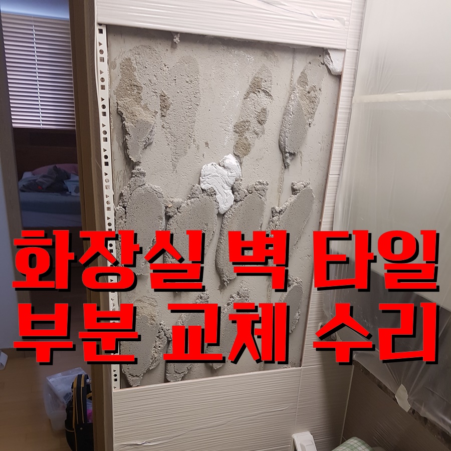 화장실 벽 타일 부분 교체 수리